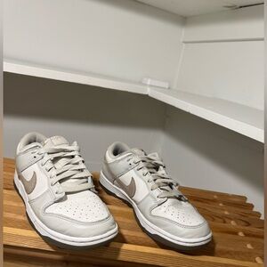 Nike Cream and Gray Athletic Shoes